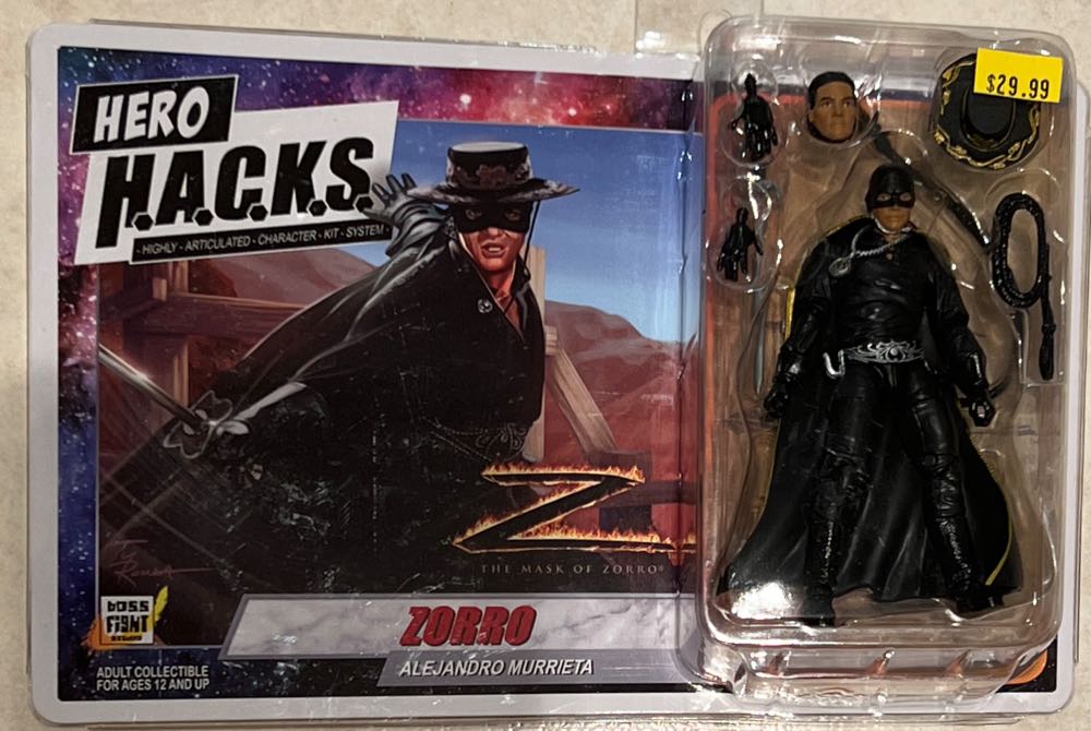 Hero H.a.c.k.s.: Zorro Wave 2 Mask Of Zorro Alejandro - Boss Fight Studios (Zorro) action figure collectible [Barcode 814800023196] - Main Image 2