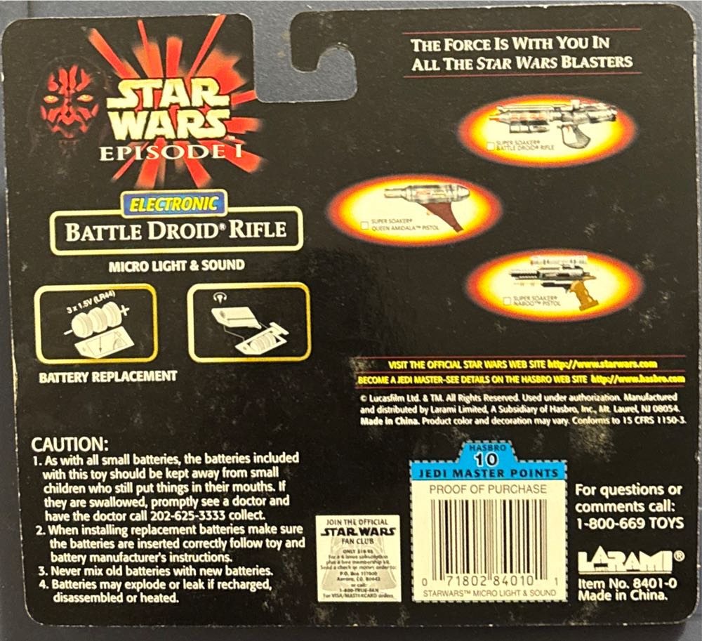 Battle Droid Rifle  action figure collectible [Barcode 071802840101] - Main Image 2