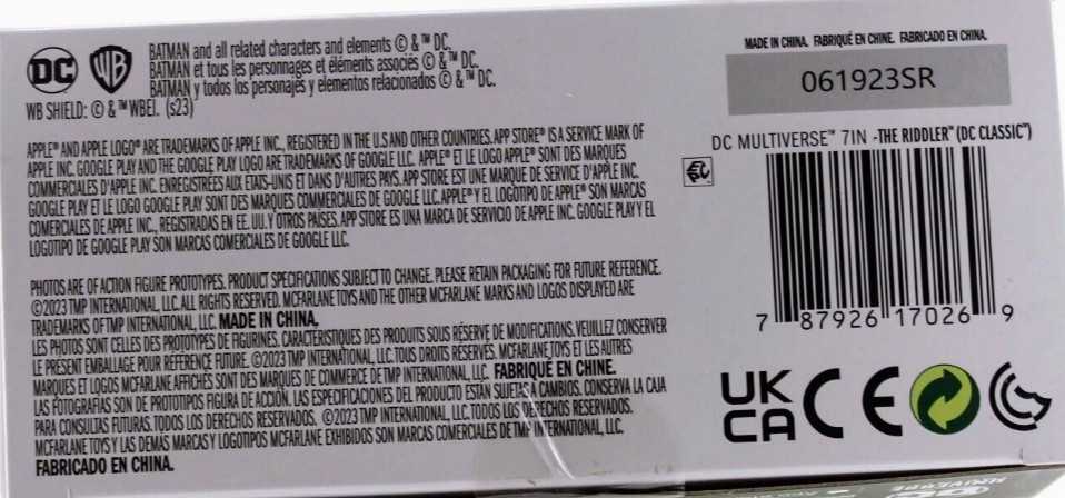 DC Classic The Riddler - DC - BATMAN VILLAINS (The Riddler) action figure collectible [Barcode 787926170269] - Main Image 4