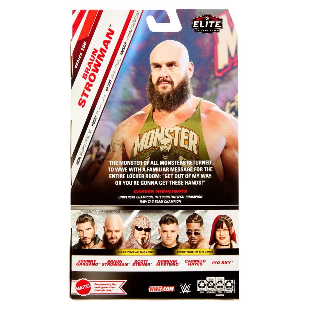 Braun Strowman Elite 105 - Mattel (WWE Elite Series 105) action figure collectible [Barcode 194735199426] - Main Image 2