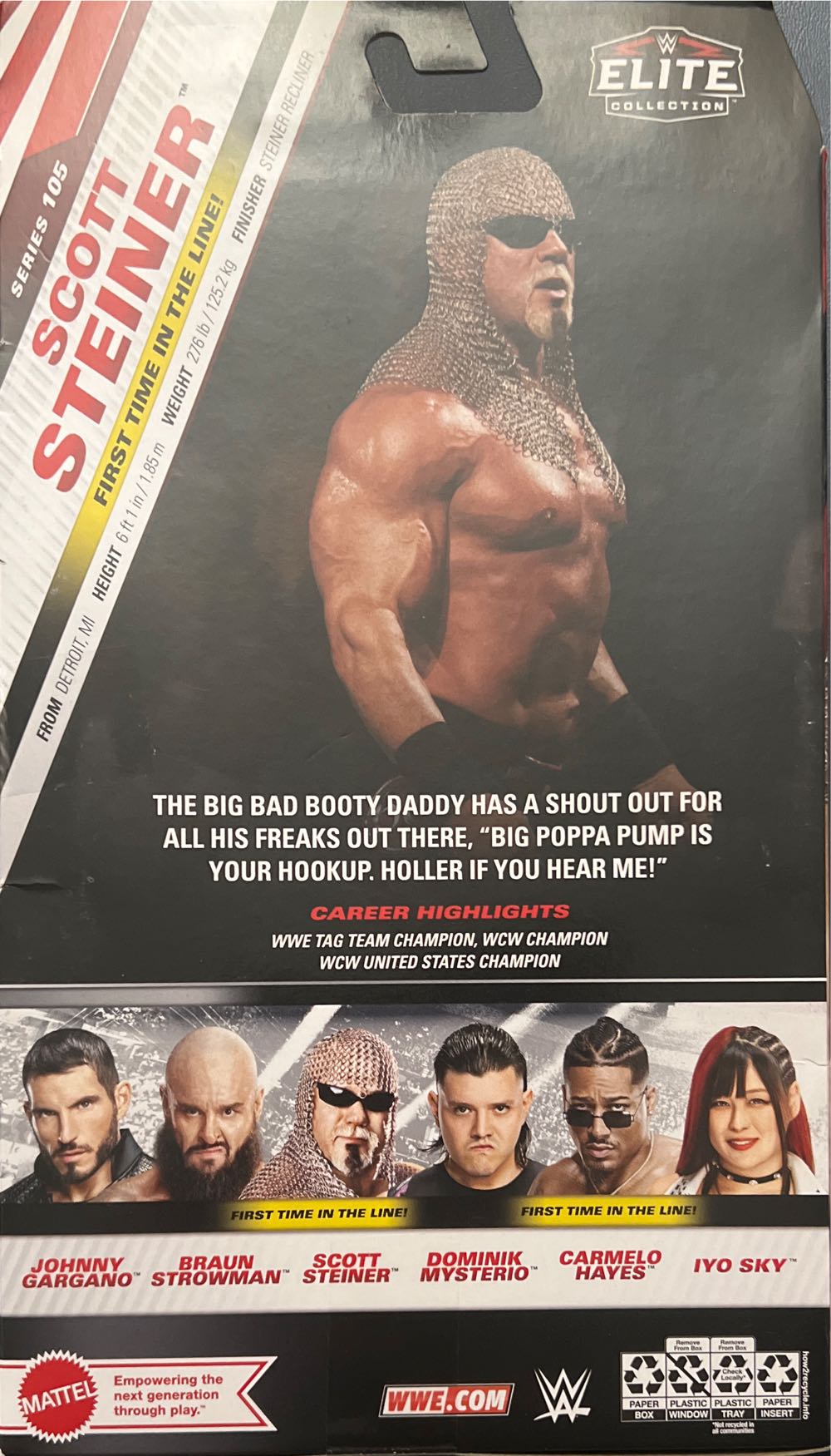 WWE - Scott Steiner - Mattel (WWE Elite Series 105) action figure collectible [Barcode 194735199433] - Main Image 4