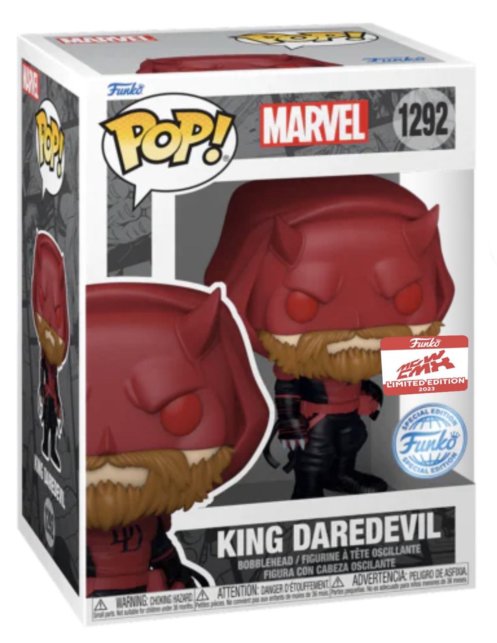 Pop! Marvel: King Daredevil Previews Exclusive Vinyl Figure - Funko (Marvel) action figure collectible [Barcode 889698765220] - Main Image 2