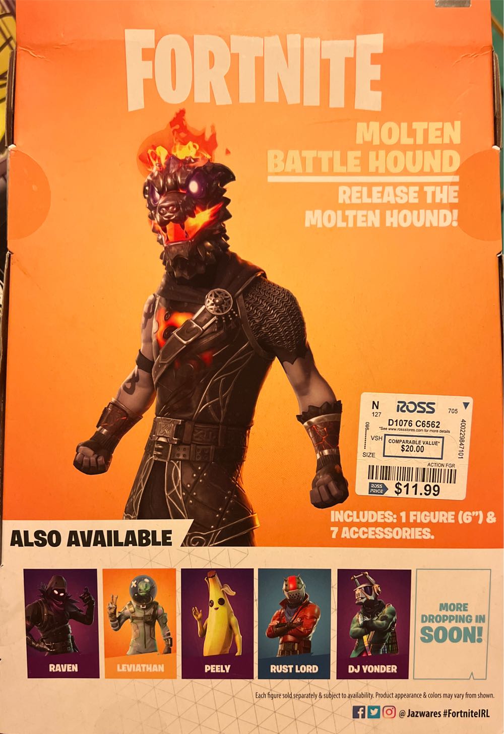Fortnite Molten Battle Hound Fortnite 6” Legendary Series Figure - Jazzwares (Fortnite) action figure collectible [Barcode 191726009528] - Main Image 3