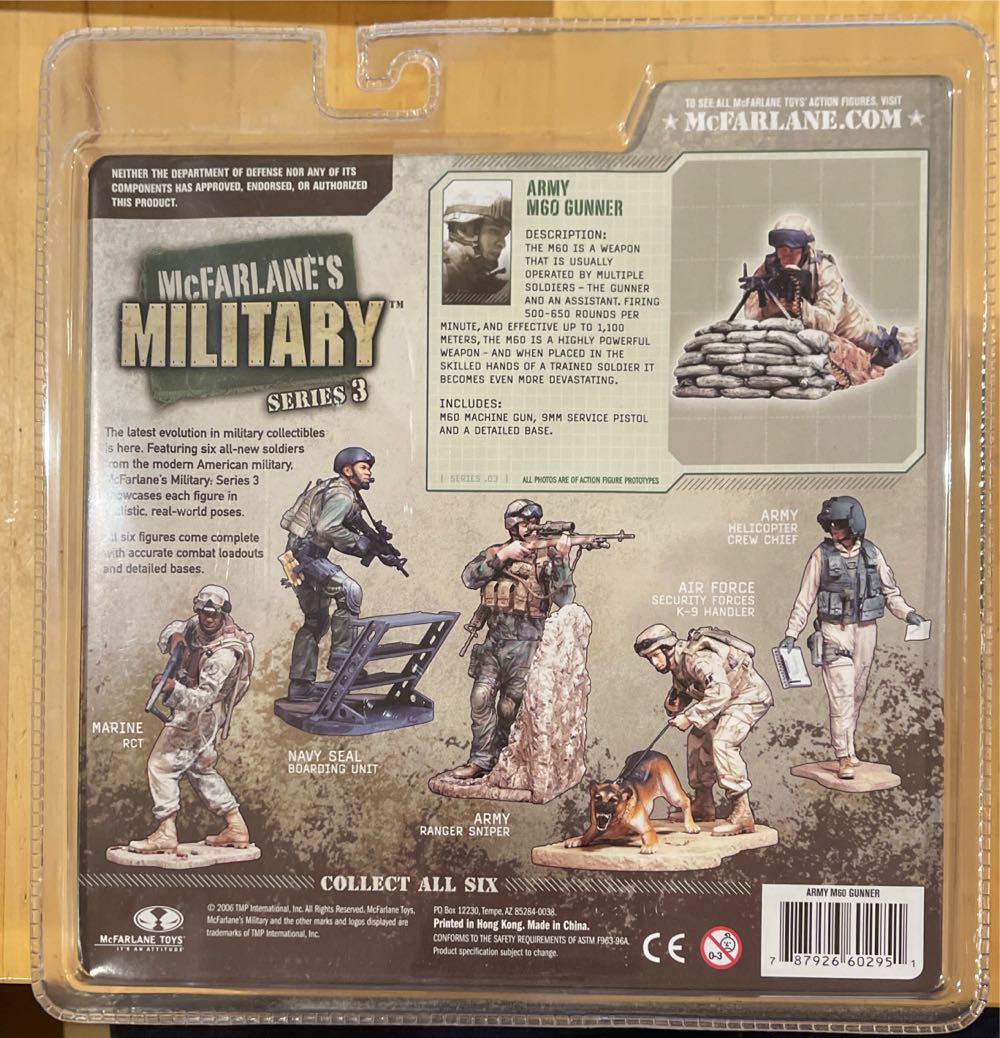 Army M60 Gunner - McFarlane Toys (Mcfarlane Military) action figure collectible [Barcode 787926602951] - Main Image 4