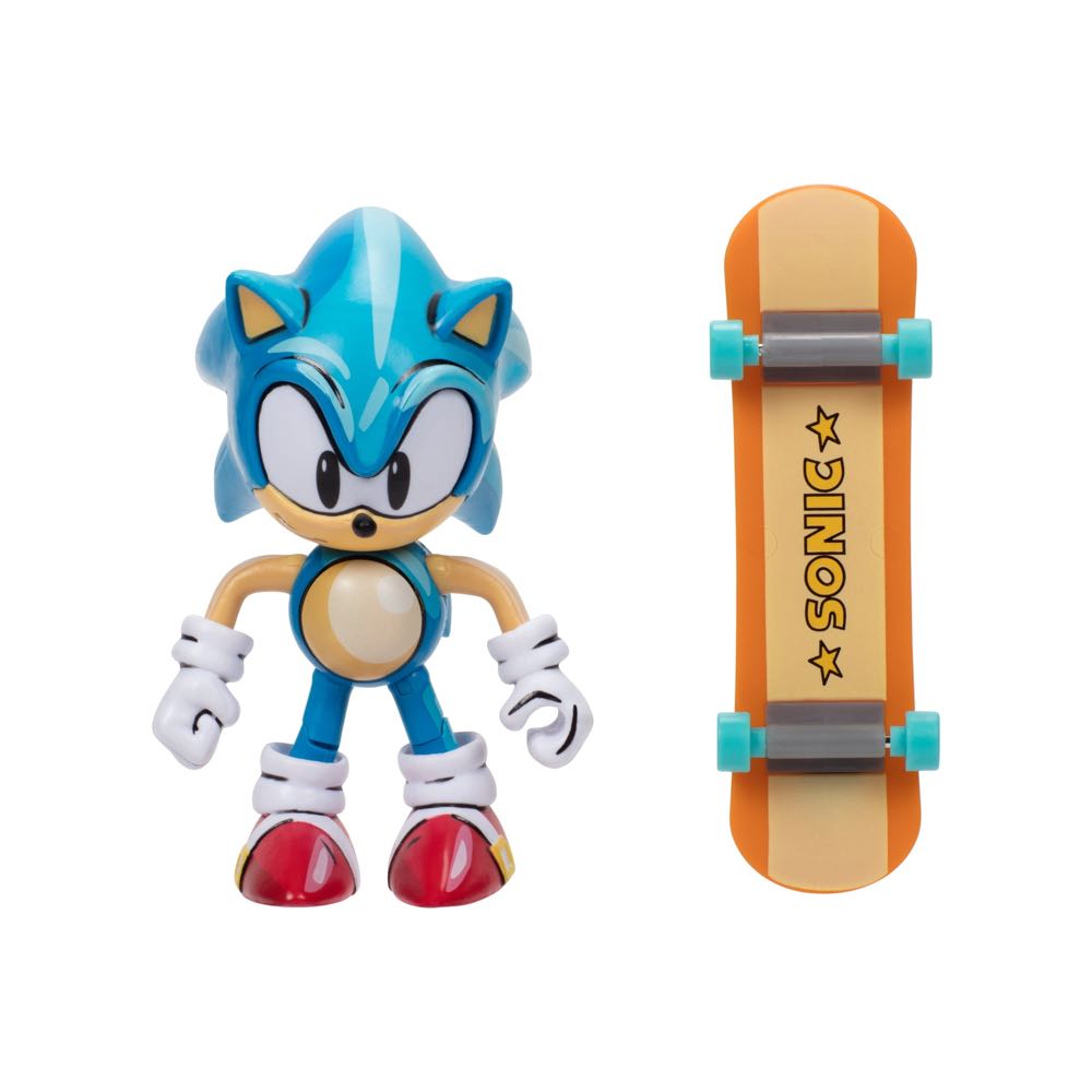 Sonic With Skateboard - Jakks Pacific (Sonic The Hedgehog) action figure collectible [Barcode 192995412316] - Main Image 2