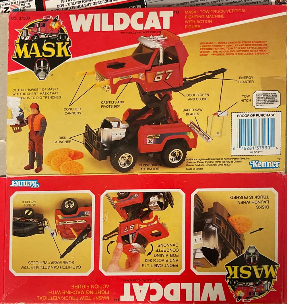 Vtg M.a.s.k Mask Wildcat Vehicle Accessory Part M.a.s.k. Wildcat Pilot Kenner Original Weapon Laser Front Cabin Alex Sector The Collector - Kenner (M.A.S.K.) action figure collectible [Barcode 076281375304] - Main Image 2