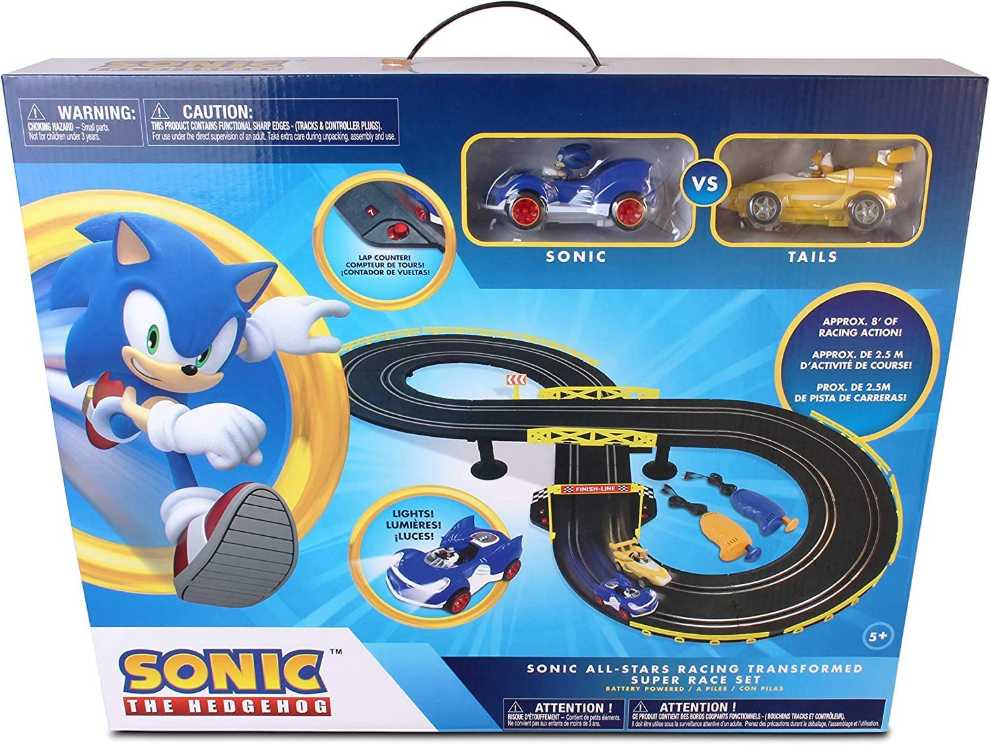 NKOK Sonic and Tails Sega All-Stars Racing transformed Super Race Set track  action figure collectible [Barcode 698143006234] - Main Image 1