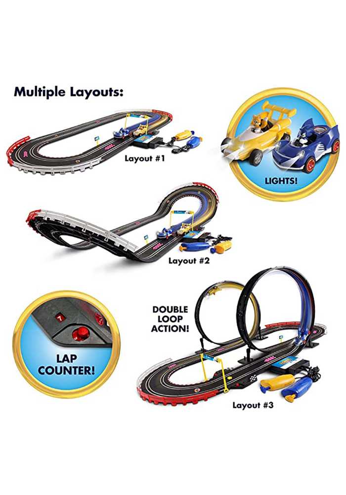 NKOK Sonic and Tails Sega All-Stars Racing transformed Super Race Set track  action figure collectible [Barcode 698143006234] - Main Image 4