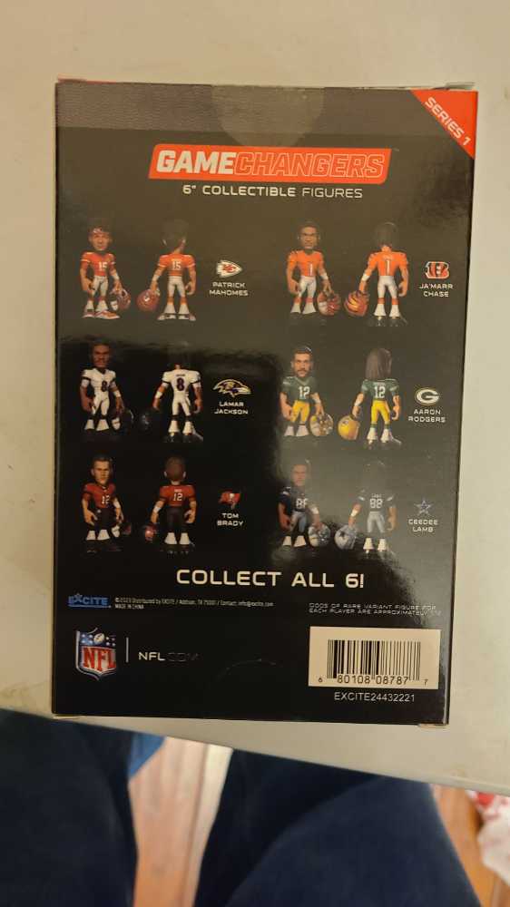 Nfl Game Changers Tom Brady #12 Tampa Bay Buccaneers Nfl 6” Collectible Nib New - Excite (NFL Game Changers) action figure collectible [Barcode 680108087877] - Main Image 4