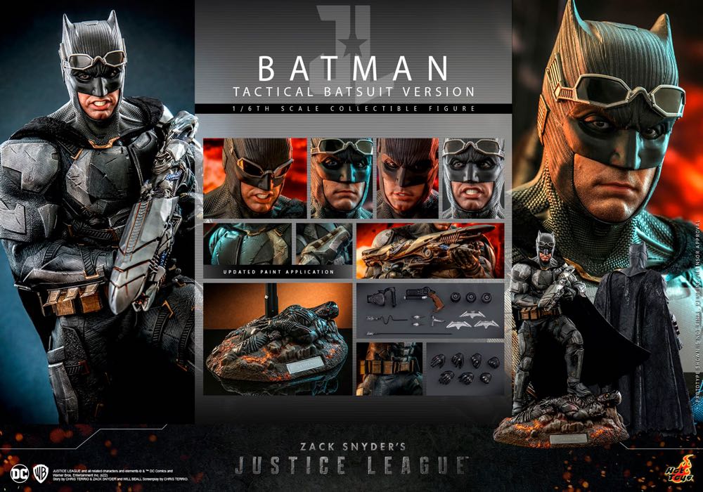 BATMAN (TACTICAL BATSUIT VERSION) - Hot Toys (Zack Snyder’s Justice League (2021)) action figure collectible [Barcode 4895228612496] - Main Image 4