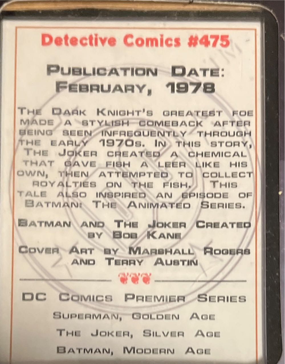 Joker (Silver Age) - Racing Champions (DC Comics) action figure collectible [Barcode 095949100003] - Main Image 3