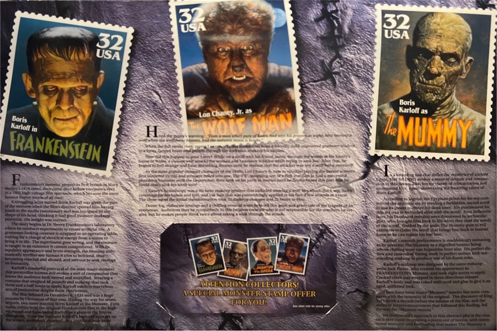 Kenner: Universal Studios Monsters Collection 12 Collectors Frankenstein, Wolfman, Mummy - Kenner action figure collectible [Barcode 076281280240] - Main Image 2