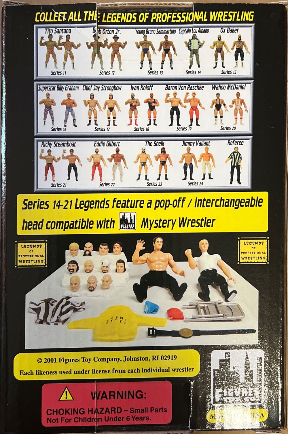 Legends Of Professional Wrestling Wahoo McDaniel - Figures Toy Co. action figure collectible [Barcode 002000000004] - Main Image 2