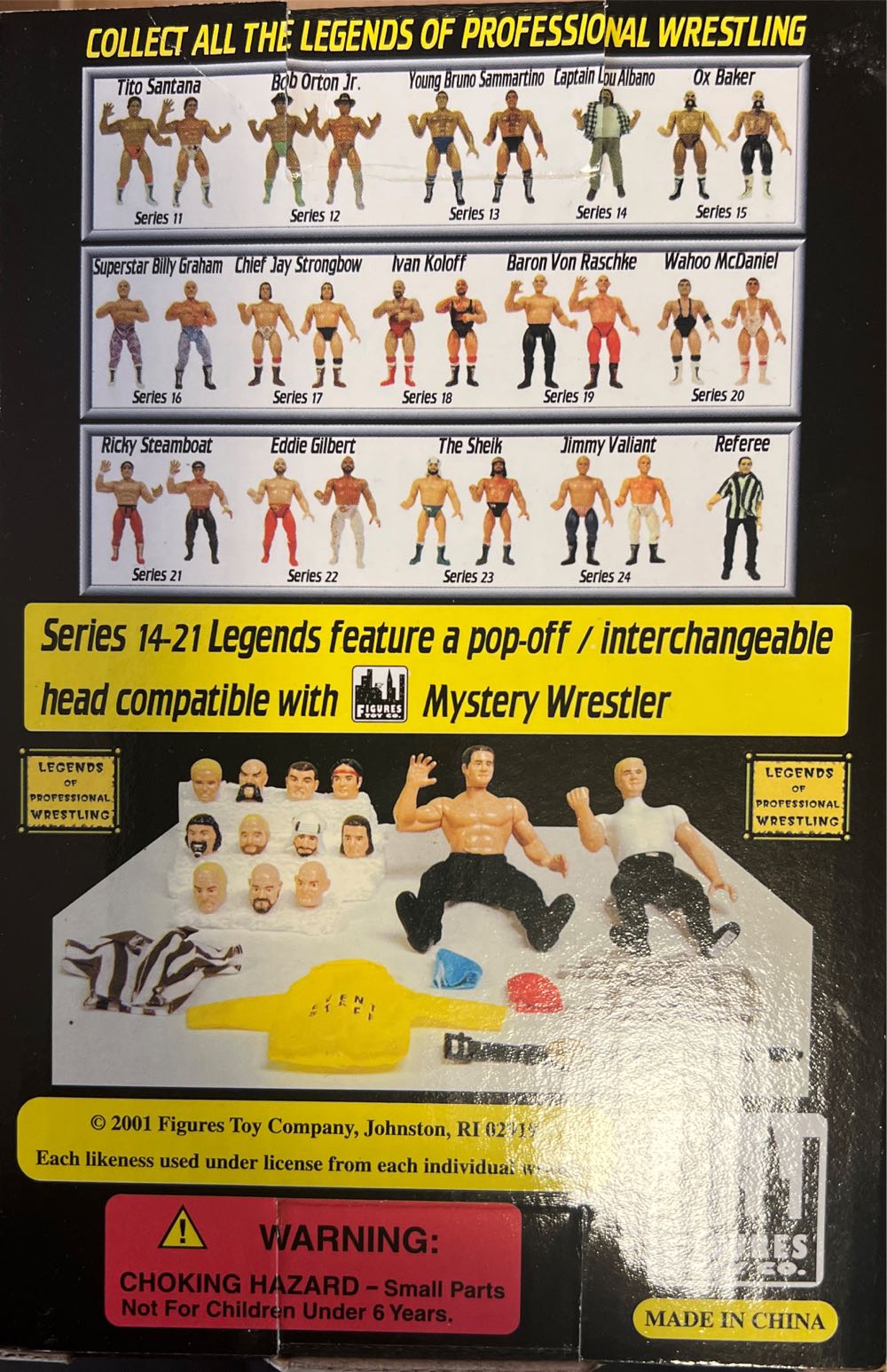 Legends Of Professional Wrestling Ox Baker Bloody - Figures Toy Co. action figure collectible [Barcode 002000000004] - Main Image 2