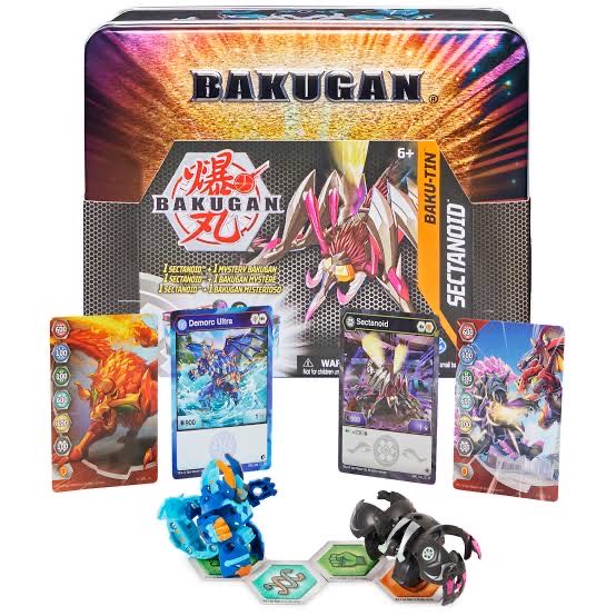 Bakutin Sectanoid & Mystery Bakugan Sectanoid Premium Collectors Tin With Mystery Collectors Storage - Spin Master (Baku Tin) action figure collectible [Barcode 778988389478] - Main Image 3