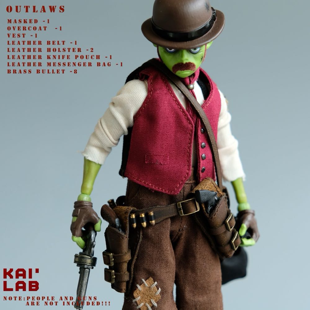Kai Lab - Outlaws 6” Soft-Goods Clothing and Accessory Set (for Mezco Vaporini) - Kai Lab action figure collectible - Main Image 1