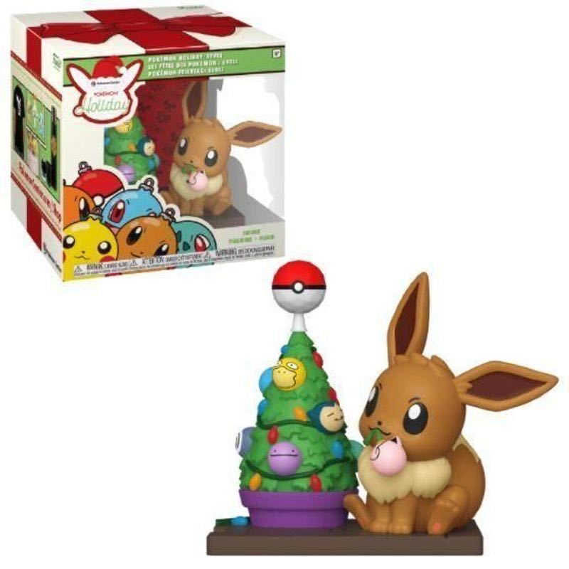 Pikachu Pokemon Holiday Eevee Funko Center Christmas Exclusive Pokémon  action figure collectible [Barcode 889698485791] - Main Image 3