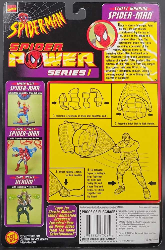 Spider-Man Street Warrior - Toy Biz (Spider-Man) action figure collectible [Barcode 035112475262] - Main Image 2