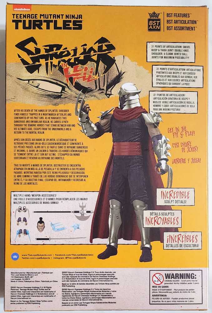 The Loyal Subjects  BST AXN Teenage Mutant Ninja Turtles - Shredder in Hell With Comic - The Loyal Subjects/ BST AXN (Teenage Mutant Ninja Turtles) action figure collectible [Barcode 810122580317] - Main Image 2