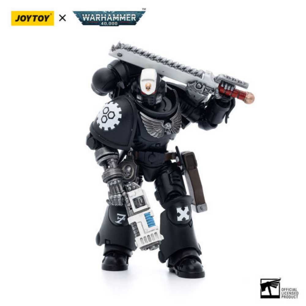 Joytoy Warhammer 40k : Iron Hands Assault Intercessors Sergeant Kalock  action figure collectible [Barcode 6973130375314] - Main Image 2