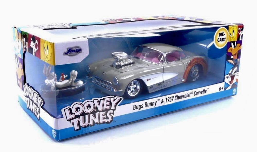 Jada 1:24 Looney Tunes Bugs Bunny & 1957 Chevrolet Corvette Die-cast - JADA TOYS, Inc. (Looney Tunes) action figure collectible [Barcode 801310323908] - Main Image 2