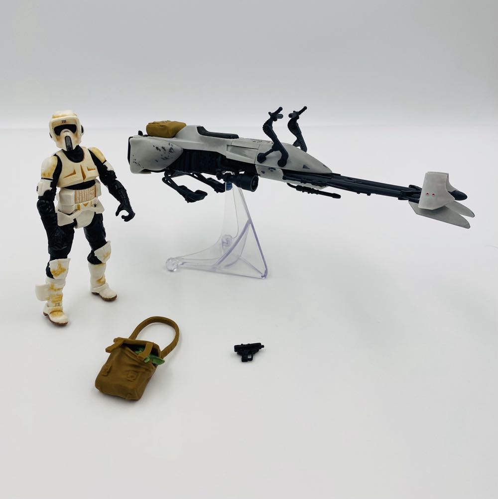 Star Wars: Biker Scout/Scout Trooper & Grogu - Kenner (Hasbro) (The Vintage Collection VC289) action figure collectible - Main Image 2