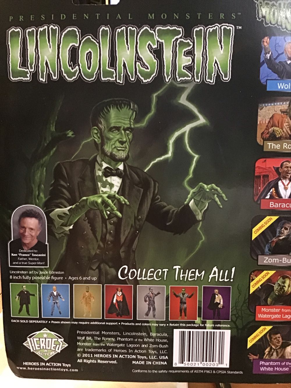 Presidential Monsters Lincolnstein | Action Figures - Heroes In Action Toys (Presidential Monsters) action figure collectible [Barcode 856021002031] - Main Image 2