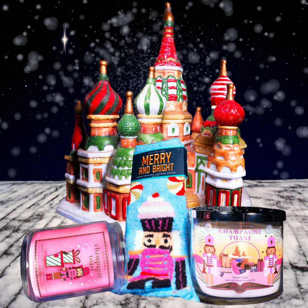 CANDLE: Christmas Bath & Bodyworks Champagne Toast Single Wick 2023 - Bath & Bodyworks Candle (Christmas Candles) action figure collectible [Barcode 667559081609] - Main Image 4