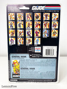 G.i Joe General Hawk Uncut File Card Original Canadian Version Vintage - Hasbro action figure collectible [Barcode 038976065839] - Main Image 1