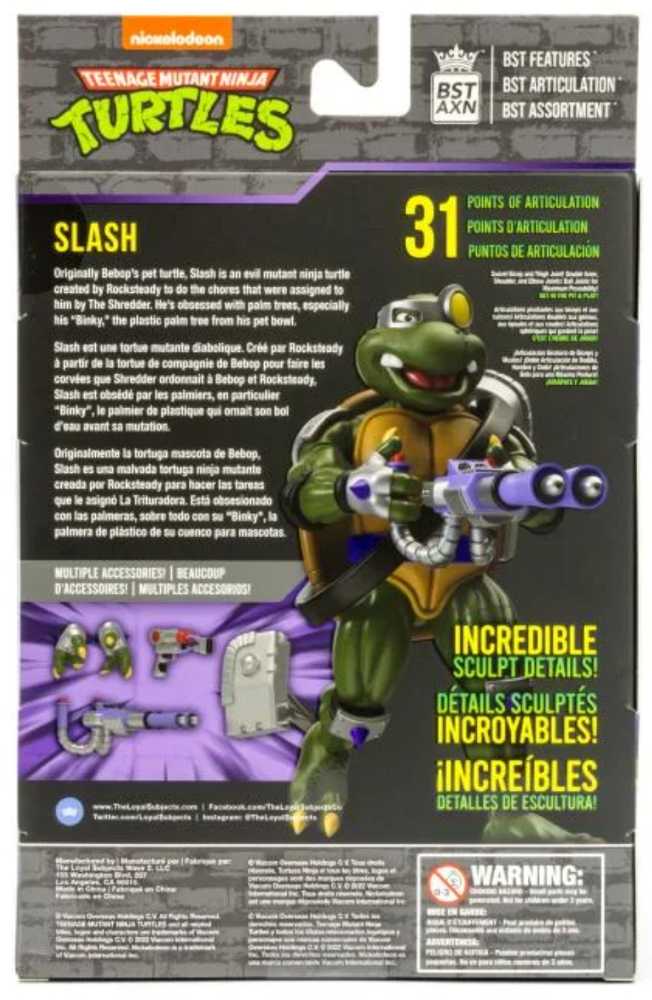 BST AXN-Slash (Animated) - The Loyal Subjects/ BST AXN (Teenage Mutant Ninja Turtles) action figure collectible [Barcode 850039772399] - Main Image 4