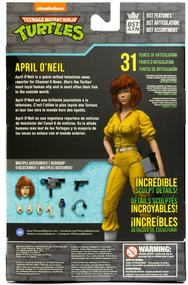 The Loyal Subjects - April O’Neil (Animated) - BST AXN / The Loyal Subjects (TMNT - Loyal Subjects 80’s) action figure collectible [Barcode 850039772429] - Main Image 2