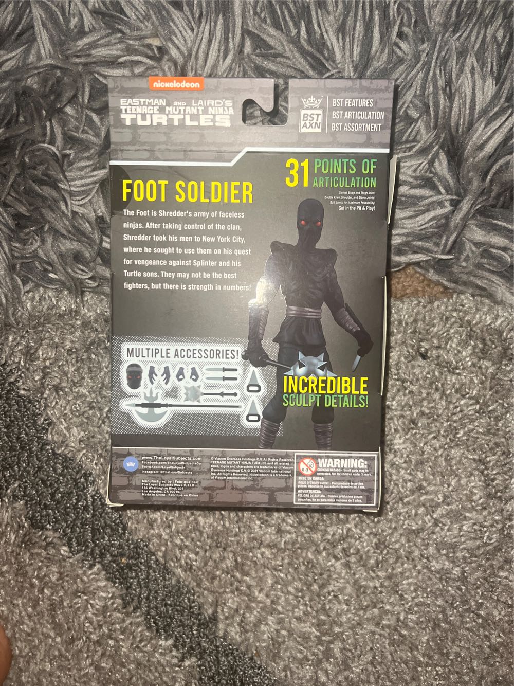 The Loyal Subjects Teenage Mutant Ninja Turtles Limited Edition Foot Soldier ’midnight Shadow Villain’ San Diego Comic Con Bst Axn 5-inch Action Figure With Accessories - The Loyal Subjects (Teenage Mutant Ninja Turtles) action figure collectible [Barcode 850039772351] - Main Image 2