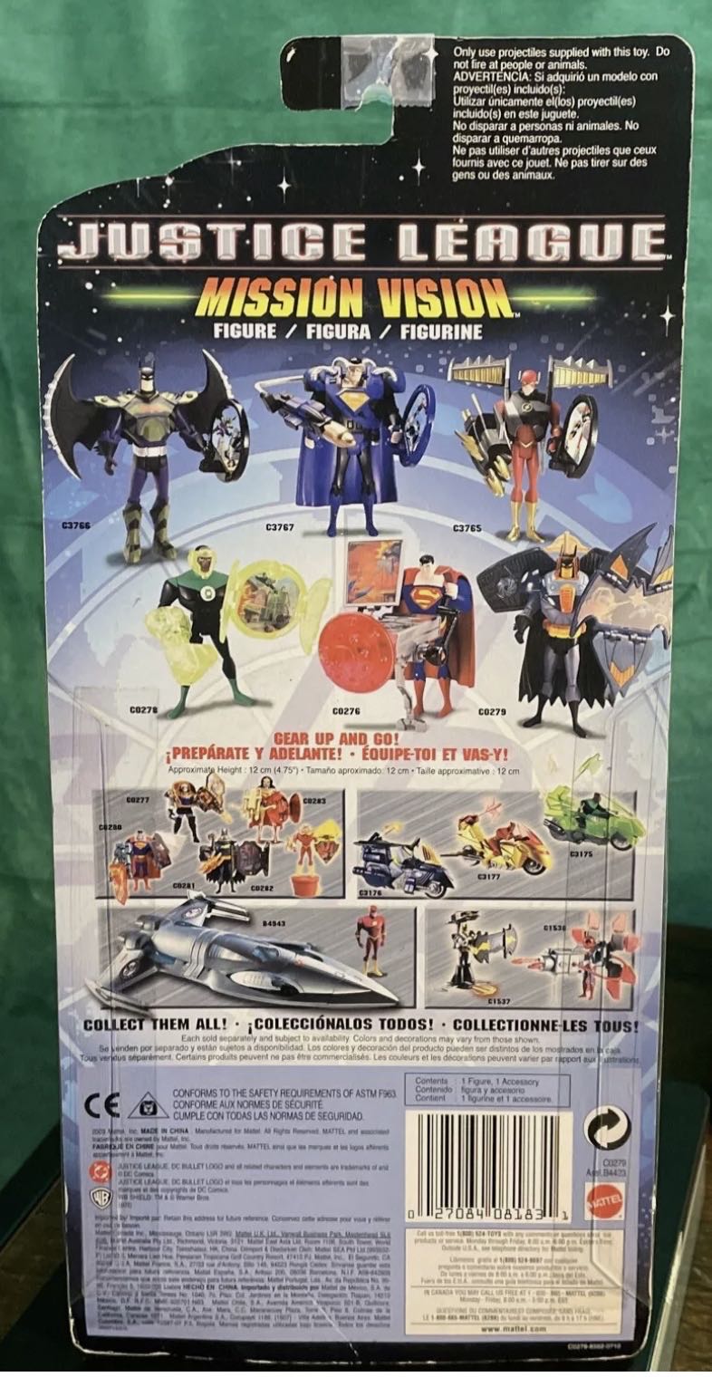 JLU Mission Vision Batman Blue Grey Armor - Mattel (Justice League Animated) action figure collectible [Barcode 027084081831] - Main Image 2