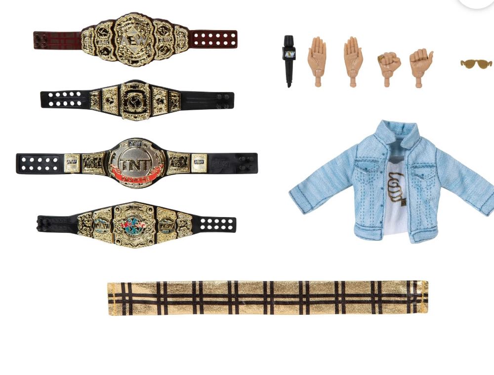 AEW Four Pack (Wardlow, MJF, Orange Cassidy, Thunder Rosa) - Jazwares LLC (AEW Unrivaled) action figure collectible [Barcode 191726715931] - Main Image 3