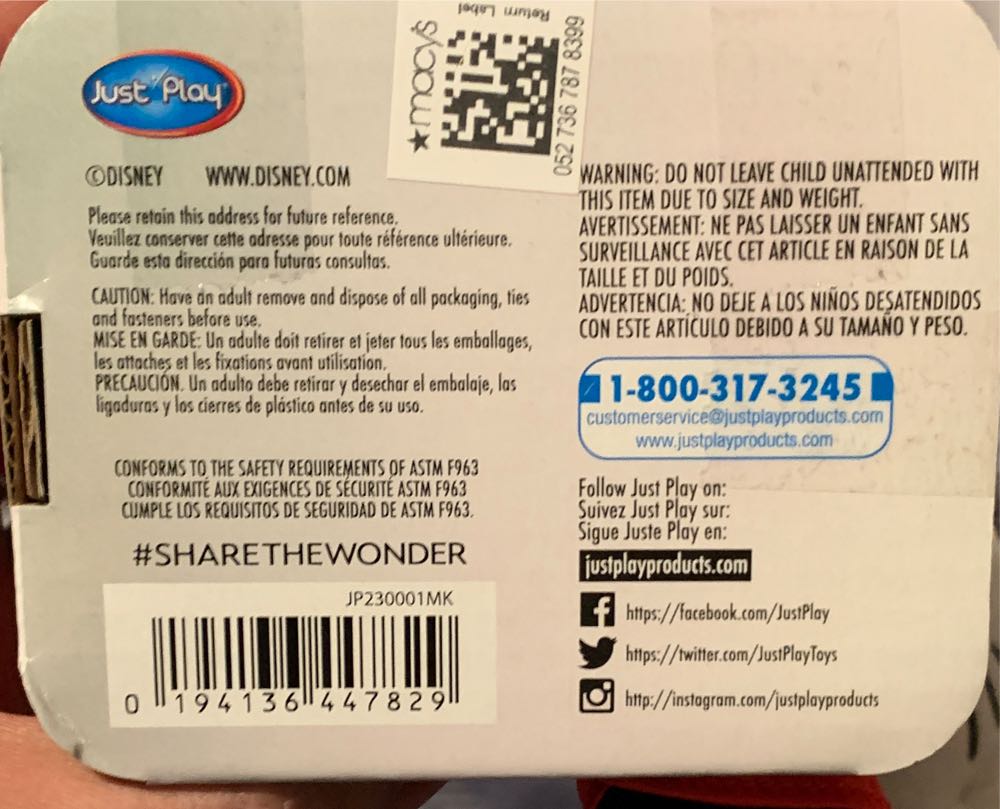 17” Disney 100 Years Of Wonder Mickey Or Minnie Mouse ...  action figure collectible [Barcode 194136447829] - Main Image 3