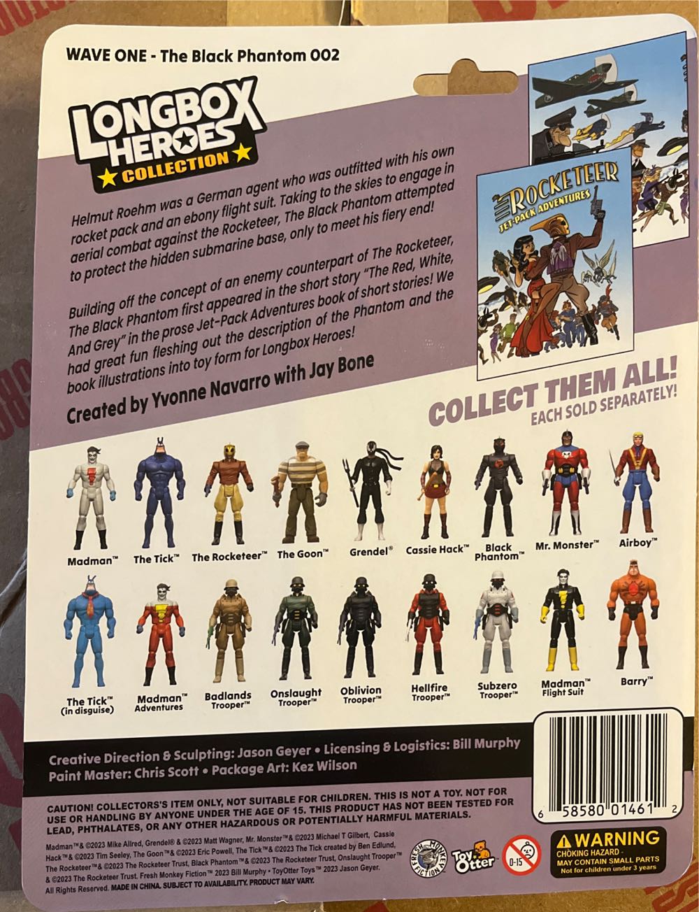 The Black Phantom - Fresh Monkey Fiction/Remco (Longbox Heroes Collection) action figure collectible [Barcode 658580014612] - Main Image 2