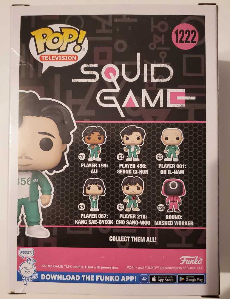 1222 Player 456: Seong Gi-hun - Squid Game - Funko (Funko Pop! Television) action figure collectible [Barcode 889698647953] - Main Image 3