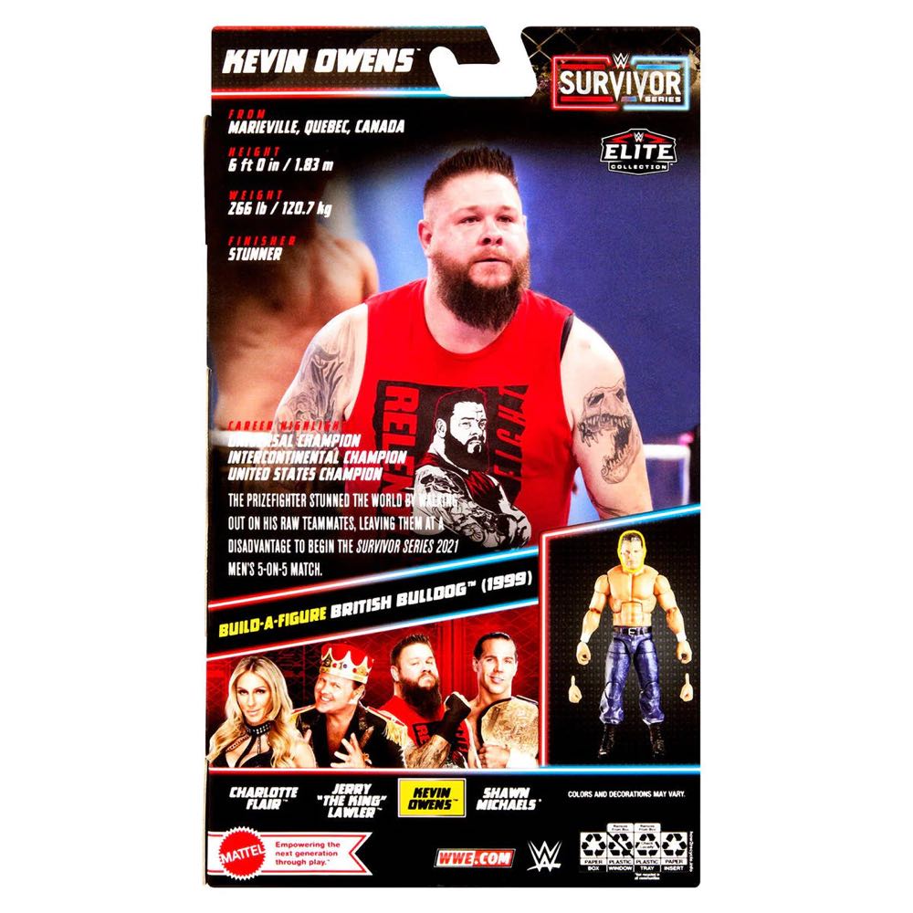 Kevin Owens - Mattel (WWE Elite Survivor Series 6) action figure collectible [Barcode 194735154302] - Main Image 2