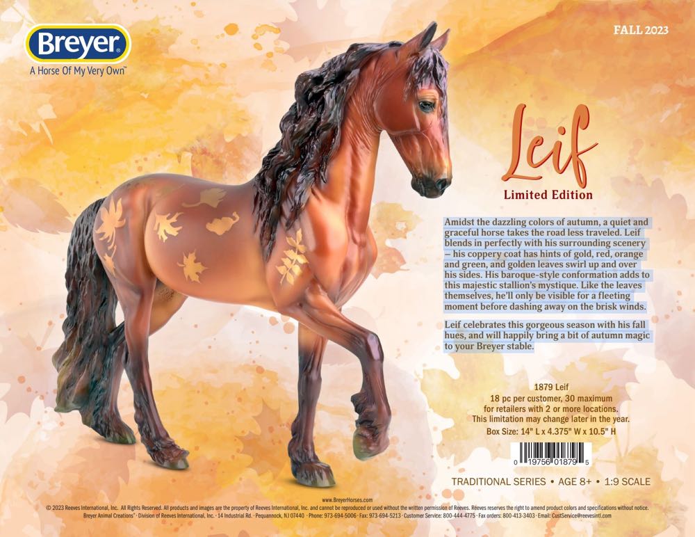 Leif - Breyer (Friesian Sporthorse) action figure collectible - Main Image 2