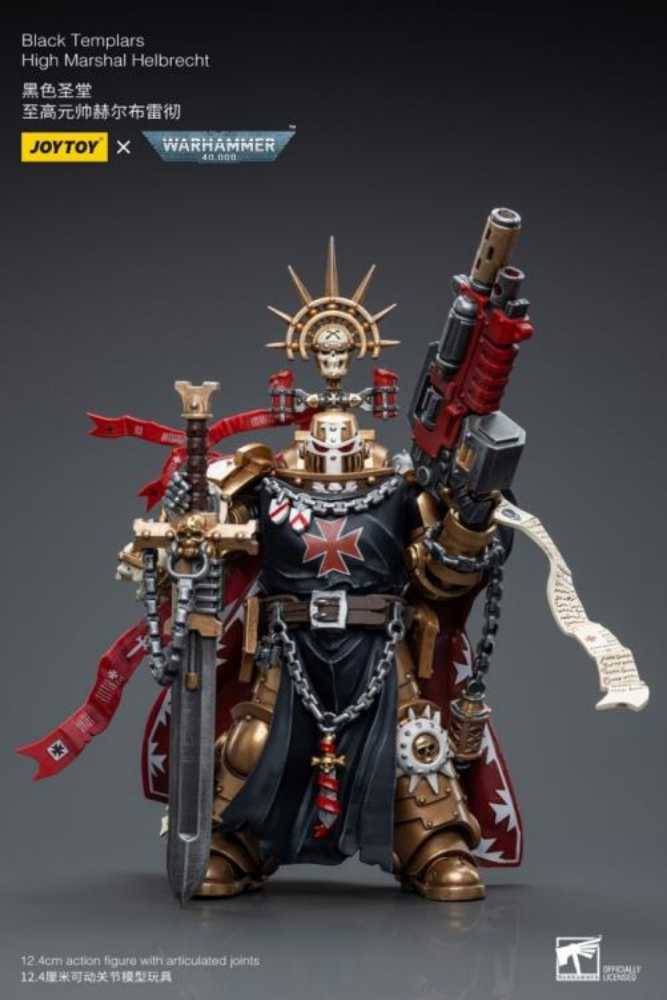 Joytoy Warhammer 40k : Black Templars High Marshal Helbrecht  action figure collectible [Barcode 6973130376540] - Main Image 3