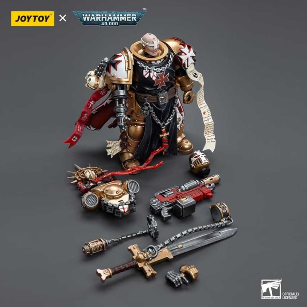 Joytoy Warhammer 40k : Black Templars High Marshal Helbrecht  action figure collectible [Barcode 6973130376540] - Main Image 4