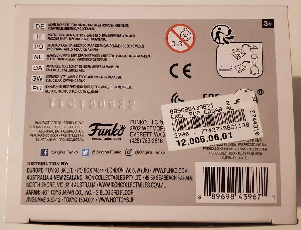 Edgar Allan Poe (BAM! Exclusive) - Funko (Edgar Allan Poe) action figure collectible [Barcode 889698439671] - Main Image 3