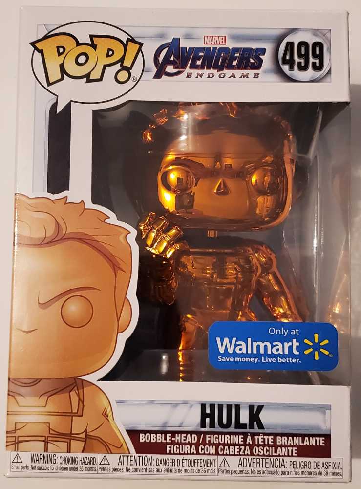Hulk #499 Hulk (Orange Chrome Variation) - Marvel: Avengers Endgame - Funko (Funko Pop!) action figure collectible [Barcode 889698413558] - Main Image 2