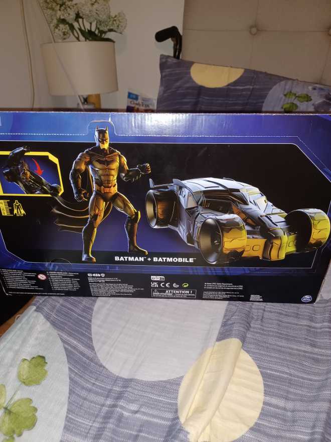 Dc Comics Batman Batmobile Pack Batman 30 Cm Batmobile Vehicle And 30 Cm Articulated Figure – Children’s Toy 4 Years And Above  action figure collectible [Barcode 778988342152] - Main Image 2