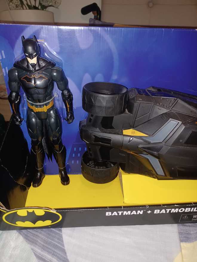 Dc Comics Batman Batmobile Pack Batman 30 Cm Batmobile Vehicle And 30 Cm Articulated Figure – Children’s Toy 4 Years And Above  action figure collectible [Barcode 778988342152] - Main Image 3