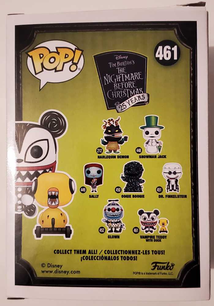 461 Vampire Teddy With Duck - Disney: The Nightmare Before Christmas 25 Years  - Funko (Funko Pop!) action figure collectible [Barcode 889698344296] - Main Image 4