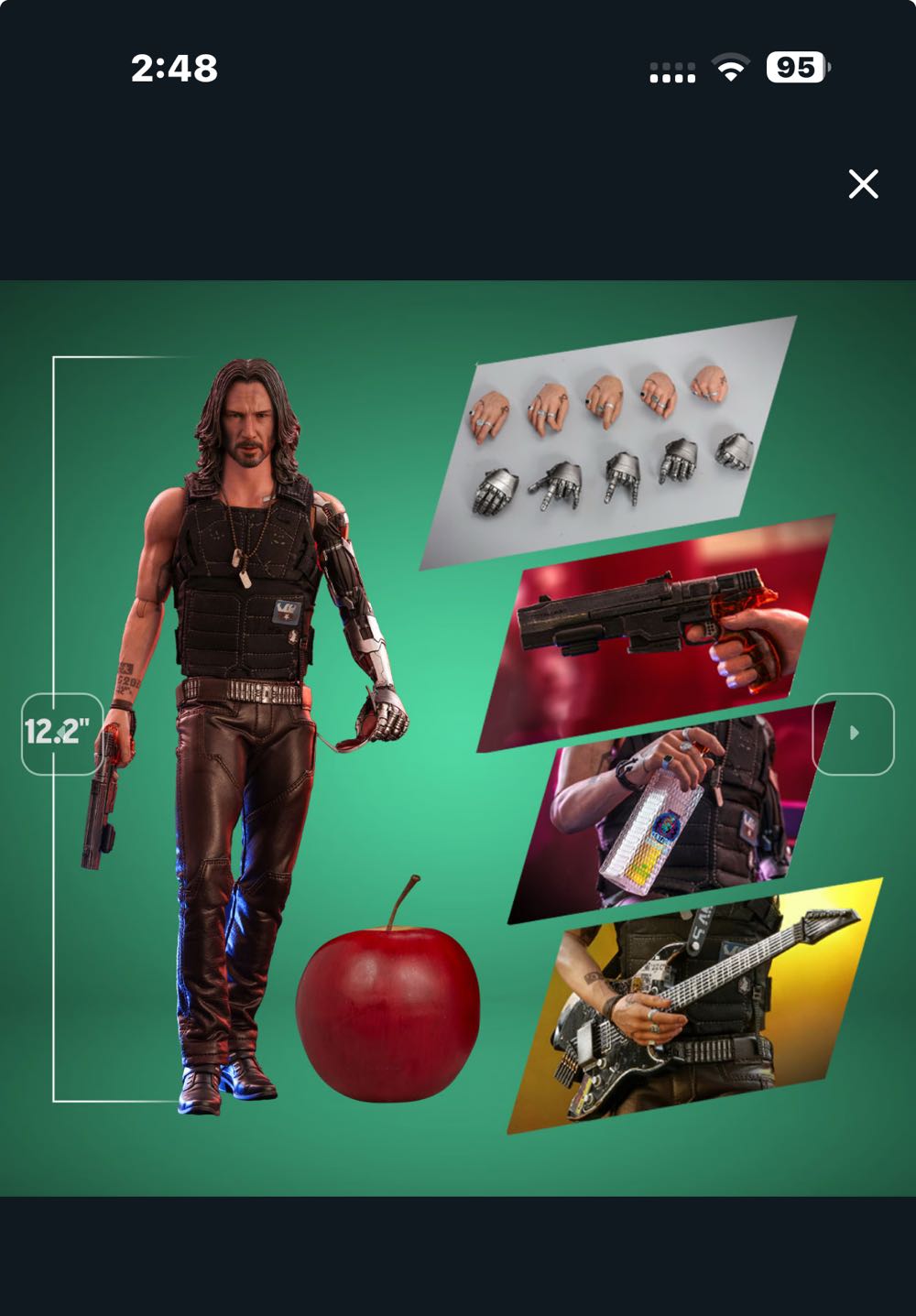 Cyberpunk 2077 Hot Toys Johnny Silverhand VGM47 - Hot Toys / Side Show (Cyberpunk 2077) action figure collectible [Barcode 4895228607140] - Main Image 4