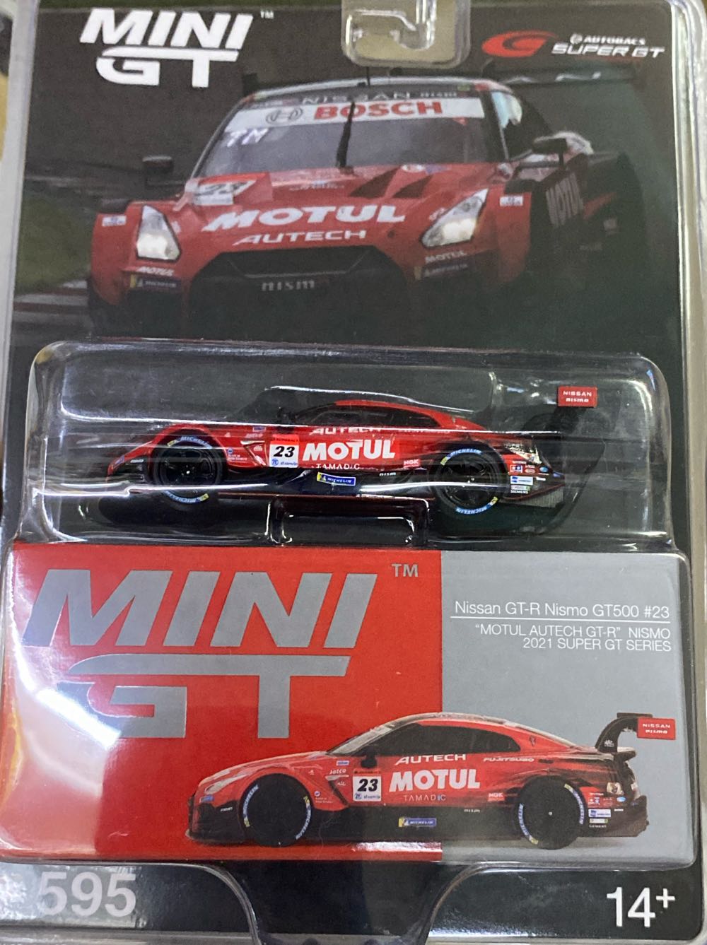 Nissan Skyline R35 GTR Nismo Gt500 #23 Motul Autech Gtr 1:64 Scale Mini Mgt00595l - Mini GT (Motul) action figure collectible [Barcode 4895183668781] - Main Image 2