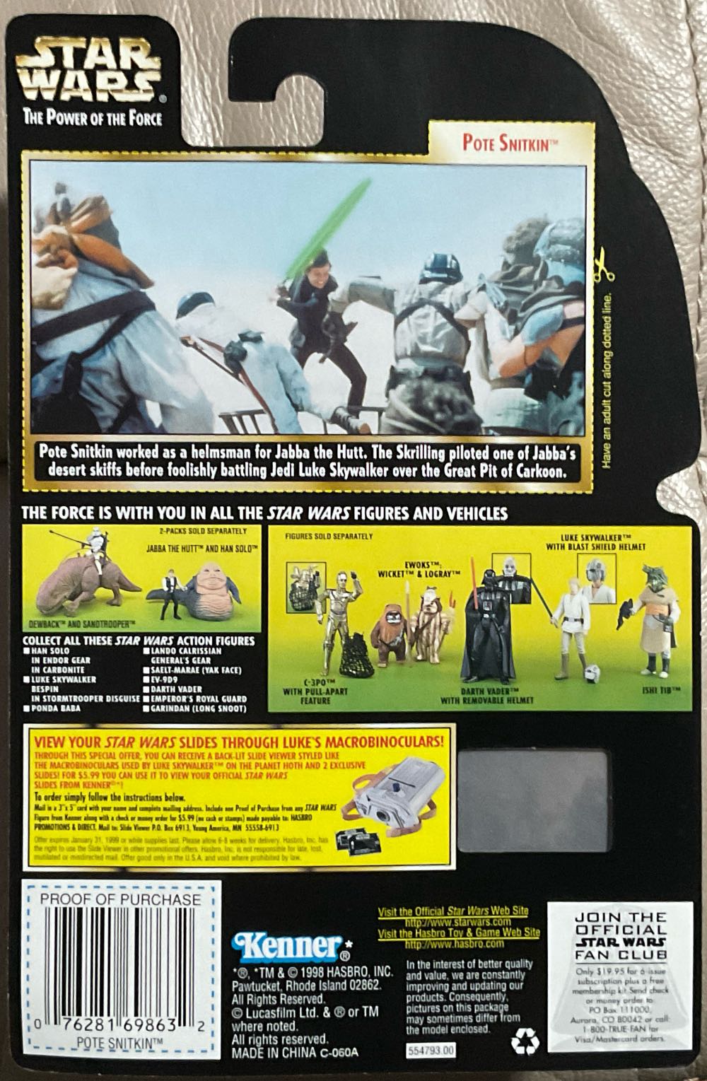 Power Of The Force (FF) - Pote Snitkin - Hasbro (The Return Of The Jedi) action figure collectible - Main Image 2