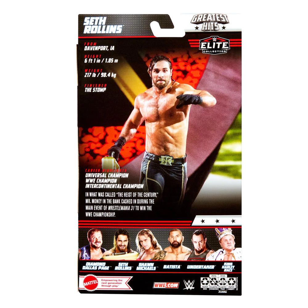 Seth Rollins - Mattel (WWE Elite Greatest Hits Series 2) action figure collectible [Barcode 194735155538] - Main Image 2